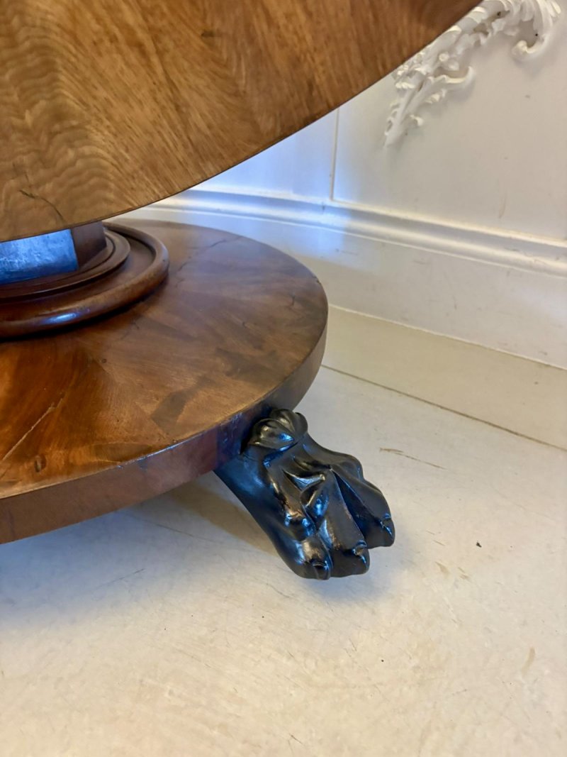 Antique Victorian Quality Flared Mahogany Segmented Circular 6 Seater Dining Table - Image 11